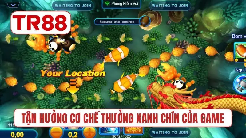 Tận hưởng cơ chế thưởng xanh chín của game