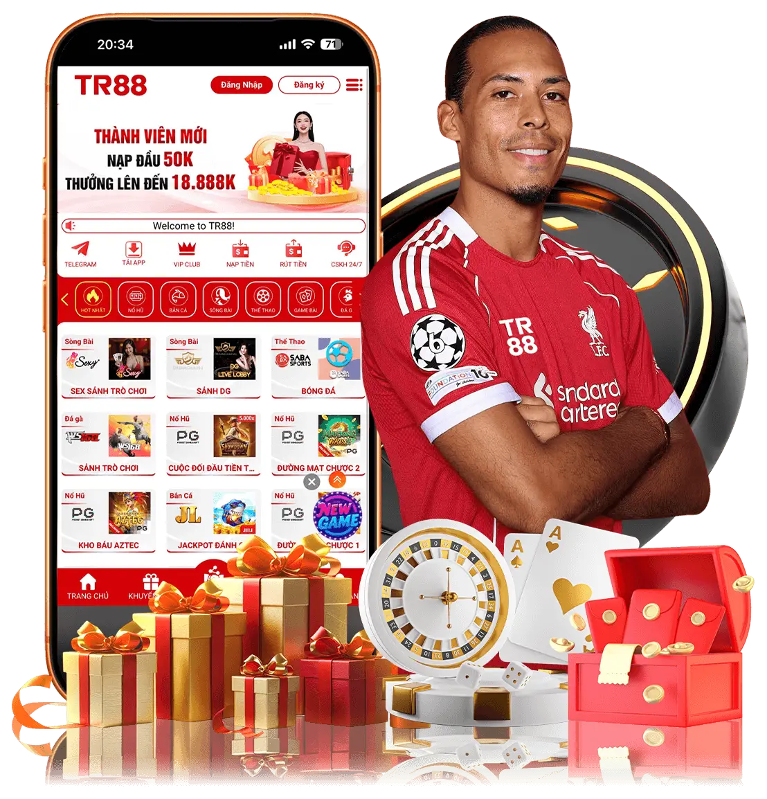 TR88 giao diện bắt mắt thân thiện